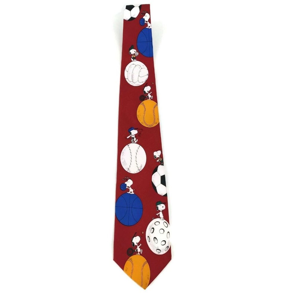Peanuts Red Snoopy‎ Most Valuable Player Sports Tie